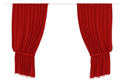 red drapes